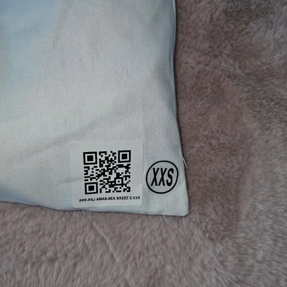 Pink Palm Puff Pajamas in Seabreeze – Size XXS - Picture 5 of 7